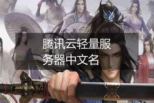 腾讯云轻量服务器中文名