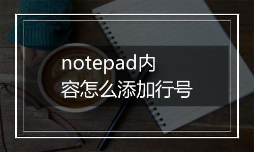 notepad内容怎么添加行号