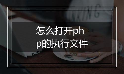 怎么打开php的执行文件