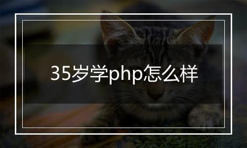 35岁学php怎么样