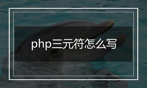 php三元符怎么写