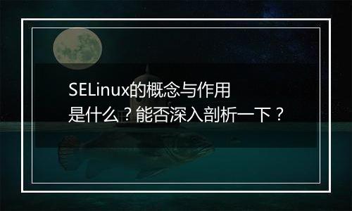 SELinux的概念与作用是什么?能否深入剖析一下?