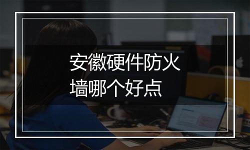 安徽硬件防火墙哪个好点