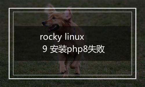 rocky linux 9 安装php8失败