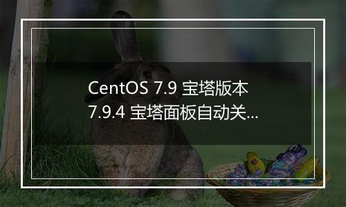 CentOS 7.9 宝塔版本7.9.4 宝塔面板自动关闭