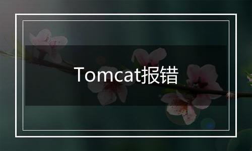 Tomcat报错