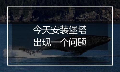 今天安装堡塔出现一个问题
