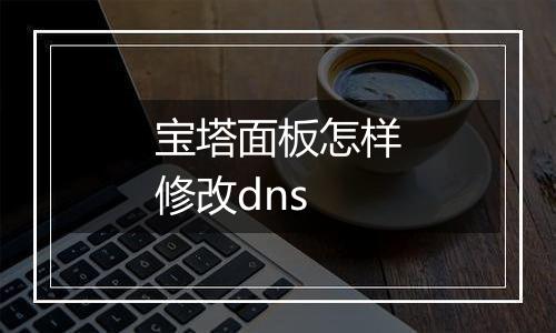 宝塔面板怎样修改dns