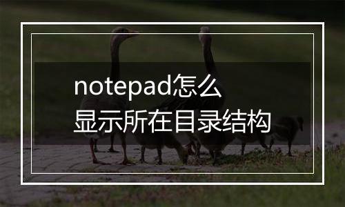 notepad怎么显示所在目录结构