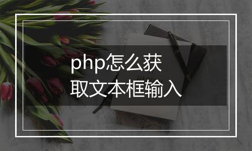 php怎么获取文本框输入