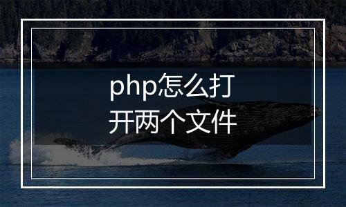 php怎么打开两个文件
