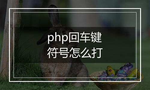php回车键符号怎么打