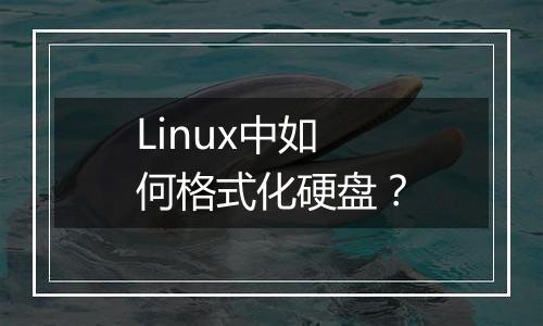 Linux中如何格式化硬盘?