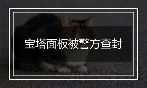 宝塔面板被警方查封