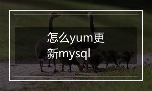 怎么yum更新mysql