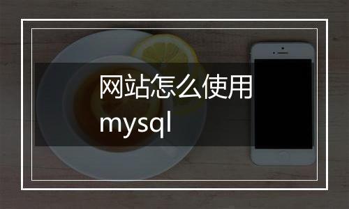 网站怎么使用mysql