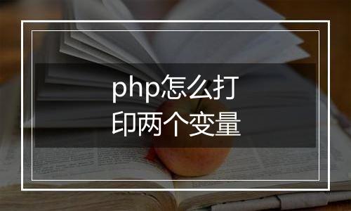 php怎么打印两个变量