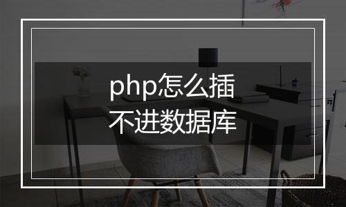 php怎么插不进数据库