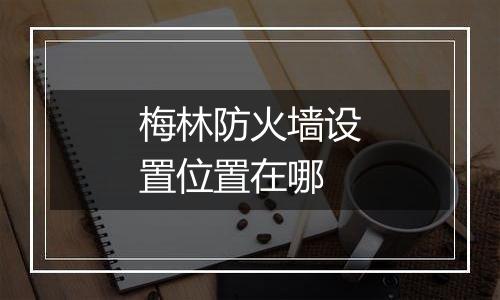 梅林防火墙设置位置在哪