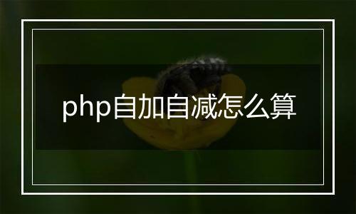 php自加自减怎么算
