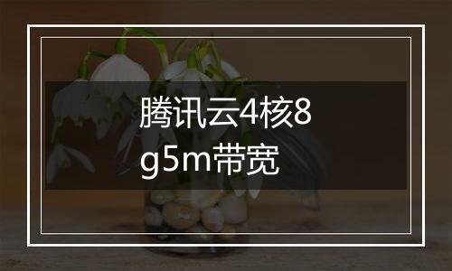 腾讯云4核8g5m带宽