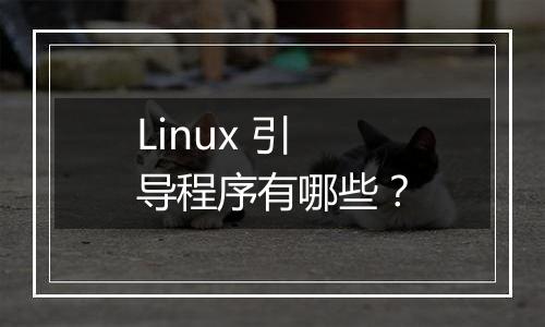 Linux 引导程序有哪些?