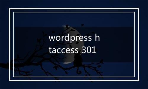 wordpress htaccess 301