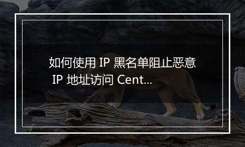 如何使用 IP 黑名单阻止恶意 IP 地址访问 CentOS 服务器?