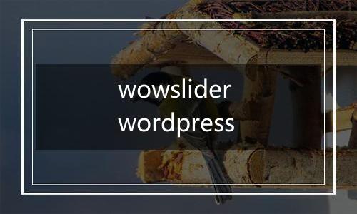wowslider wordpress
