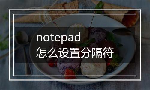 notepad怎么设置分隔符