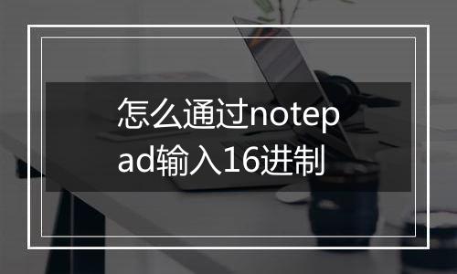 怎么通过notepad输入16进制