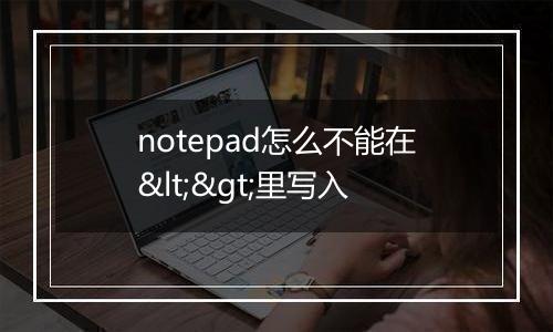 notepad怎么不能在<>里写入