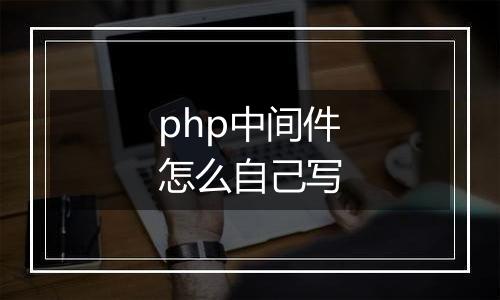 php中间件怎么自己写