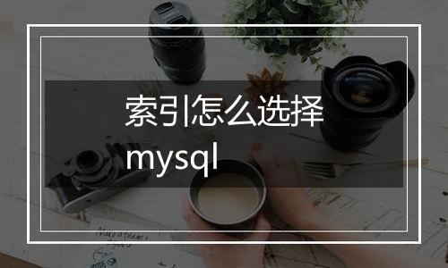 索引怎么选择mysql