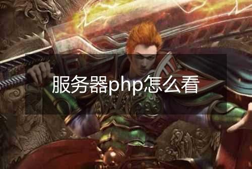 服务器php怎么看