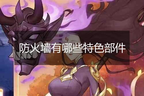 防火墙有哪些特色部件