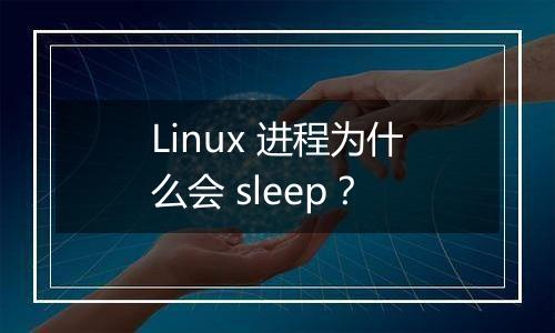 Linux 进程为什么会 sleep?
