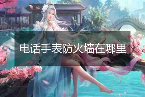 电话手表防火墙在哪里