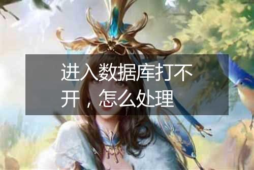 进入数据库打不开,怎么处理