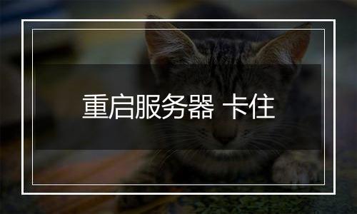 重启服务器 卡住