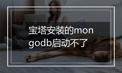 宝塔安装的mongodb启动不了