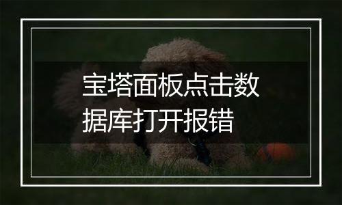 宝塔面板点击数据库打开报错
