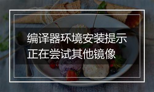 编译器环境安装提示正在尝试其他镜像