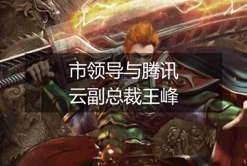 市领导与腾讯云副总裁王峰