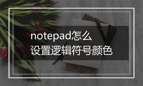 notepad怎么设置逻辑符号颜色
