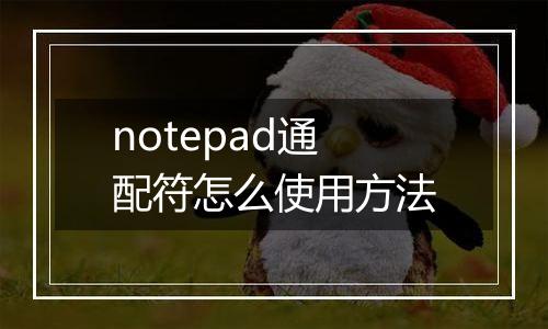 notepad通配符怎么使用方法