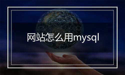 网站怎么用mysql