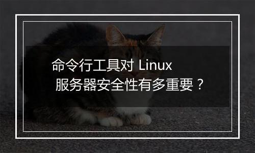 命令行工具对 Linux 服务器安全性有多重要?