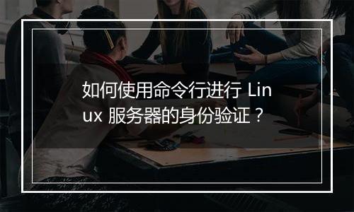 如何使用命令行进行 Linux 服务器的身份验证?