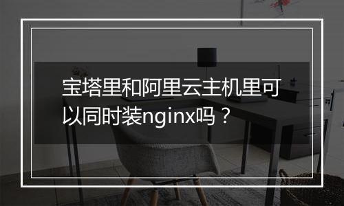 宝塔里和阿里云主机里可以同时装nginx吗?